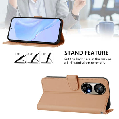 For Ulefone Note 17 Pro Skin Feel Solid Color Leather Phone Case with Lanyard(Nude) by buy2fix