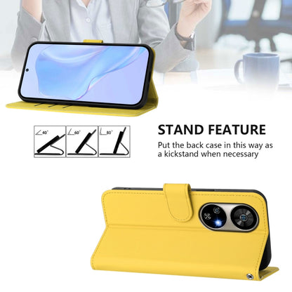 For Ulefone Note 17 Pro Skin Feel Solid Color Leather Phone Case with Lanyard(Lemon Yellow) by buy2fix