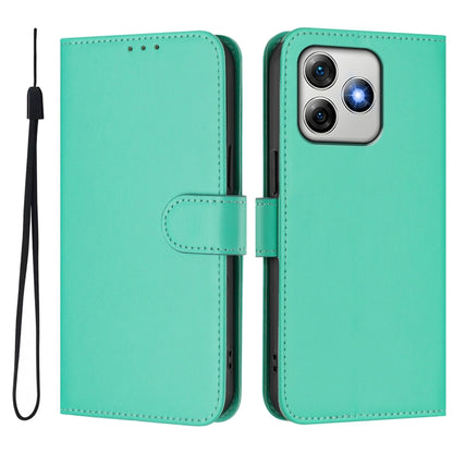 For Ulefone Note 18 Ultra Skin Feel Solid Color Leather Phone Case with Lanyard(Green) by buy2fix