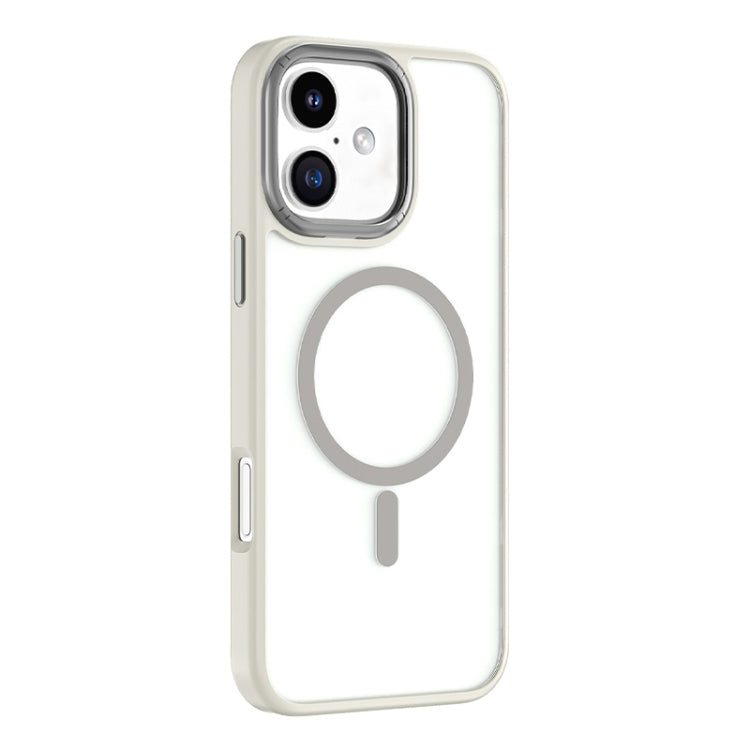 For iPhone 16 Mutural Skin Feel Series Frosted MagSafe Magnetic Phone Case(Grey) - iPhone 16 Cases by Mutural | Online Shopping UK | buy2fix