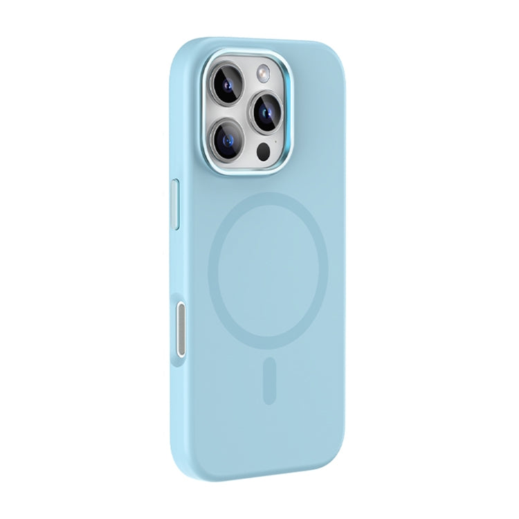 For iPhone 16 Pro Mutural Karen Series Liquid Silicone MagSafe Magnetic Phone Case(Sky Blue) - iPhone 16 Pro Cases by Mutural | Online Shopping UK | buy2fix