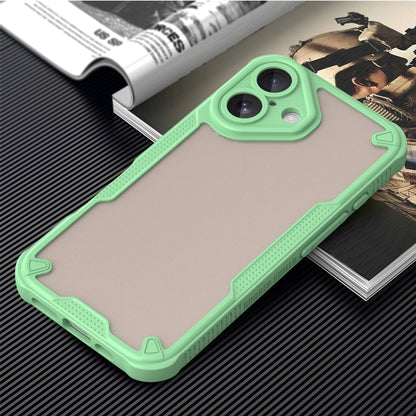 For iPhone 16 Armor Glaze PC Hybrid TPU Phone Case(Green) by buy2fix
