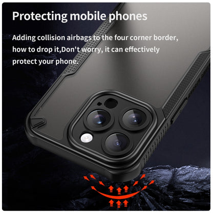 For iPhone 15 Pro Max Armor Glaze PC Hybrid TPU Phone Case(Black) by buy2fix