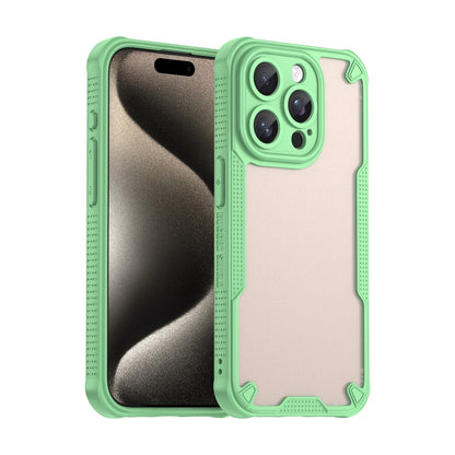 For iPhone 15 Pro Max Armor Glaze PC Hybrid TPU Phone Case(Green) by buy2fix