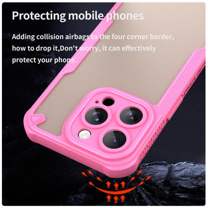 For iPhone 15 Pro Armor Glaze PC Hybrid TPU Phone Case(Pink) - iPhone 15 Pro Cases by buy2fix | Online Shopping UK | buy2fix