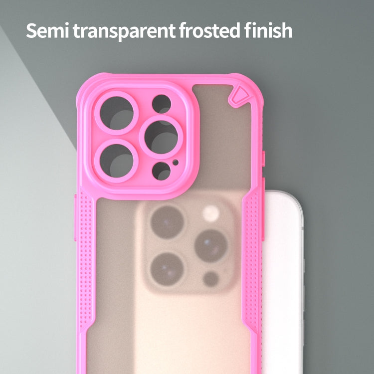 For iPhone 15 Pro Armor Glaze PC Hybrid TPU Phone Case(Pink) - iPhone 15 Pro Cases by buy2fix | Online Shopping UK | buy2fix