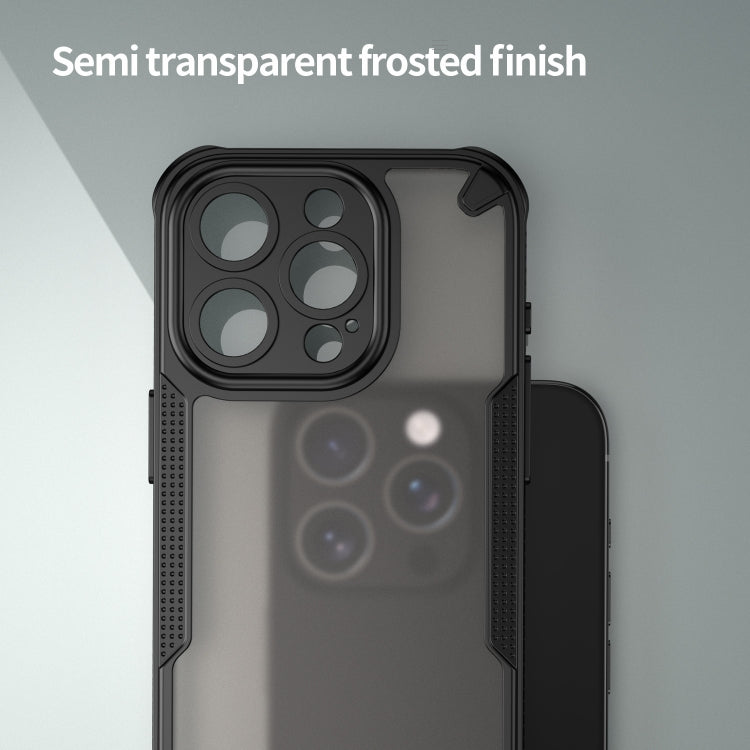 For iPhone 15 Pro Armor Glaze PC Hybrid TPU Phone Case(Black) - iPhone 15 Pro Cases by buy2fix | Online Shopping UK | buy2fix