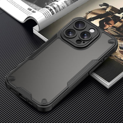 For iPhone 15 Pro Armor Glaze PC Hybrid TPU Phone Case(Black) - iPhone 15 Pro Cases by buy2fix | Online Shopping UK | buy2fix