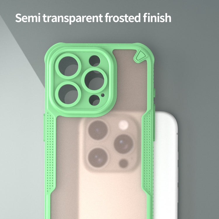 For iPhone 15 Pro Armor Glaze PC Hybrid TPU Phone Case(Green) - iPhone 15 Pro Cases by buy2fix | Online Shopping UK | buy2fix