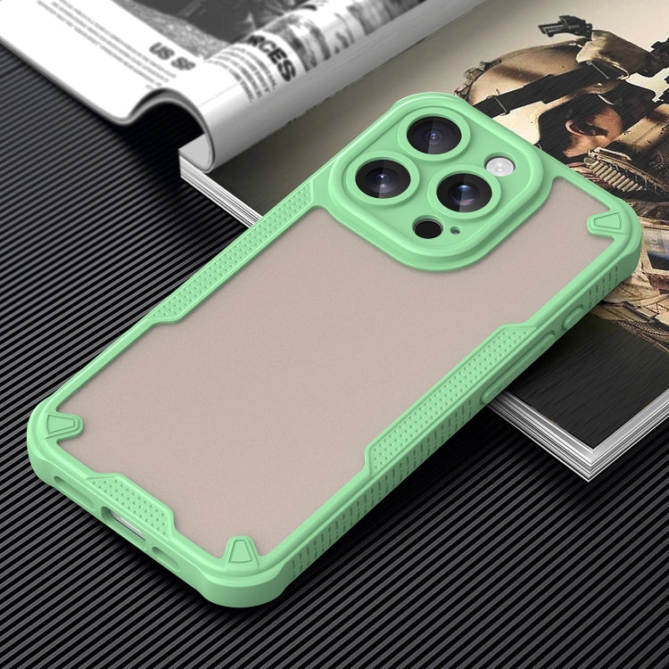 For iPhone 15 Pro Armor Glaze PC Hybrid TPU Phone Case(Green) - iPhone 15 Pro Cases by buy2fix | Online Shopping UK | buy2fix