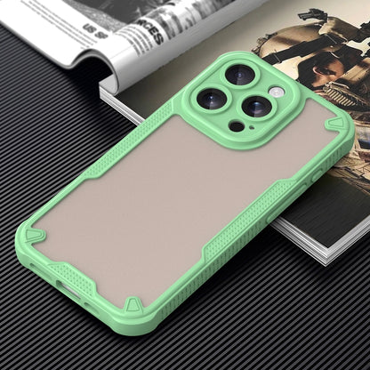 For iPhone 15 Pro Armor Glaze PC Hybrid TPU Phone Case(Green) - iPhone 15 Pro Cases by buy2fix | Online Shopping UK | buy2fix