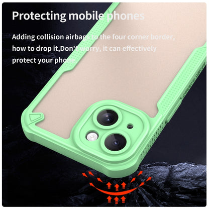 For iPhone 15 Armor Glaze PC Hybrid TPU Phone Case(Green) - iPhone 15 Cases by buy2fix | Online Shopping UK | buy2fix
