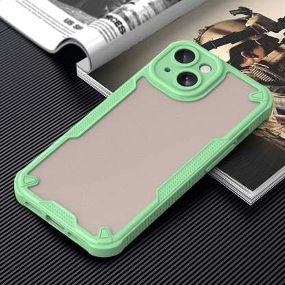 For iPhone 15 Armor Glaze PC Hybrid TPU Phone Case(Green) - iPhone 15 Cases by buy2fix | Online Shopping UK | buy2fix