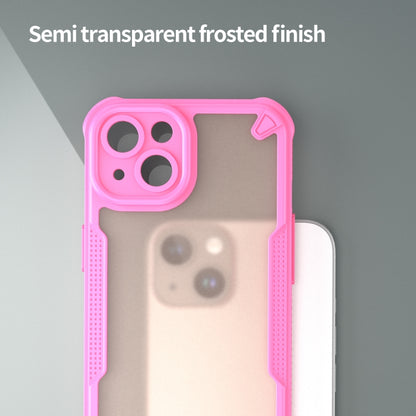 For iPhone 14 Armor Glaze PC Hybrid TPU Phone Case(Pink) by buy2fix