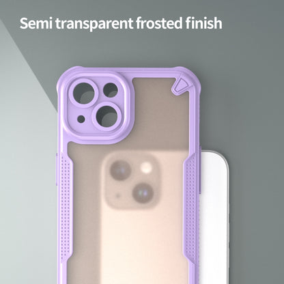 For iPhone 14 Armor Glaze PC Hybrid TPU Phone Case(Purple) by buy2fix