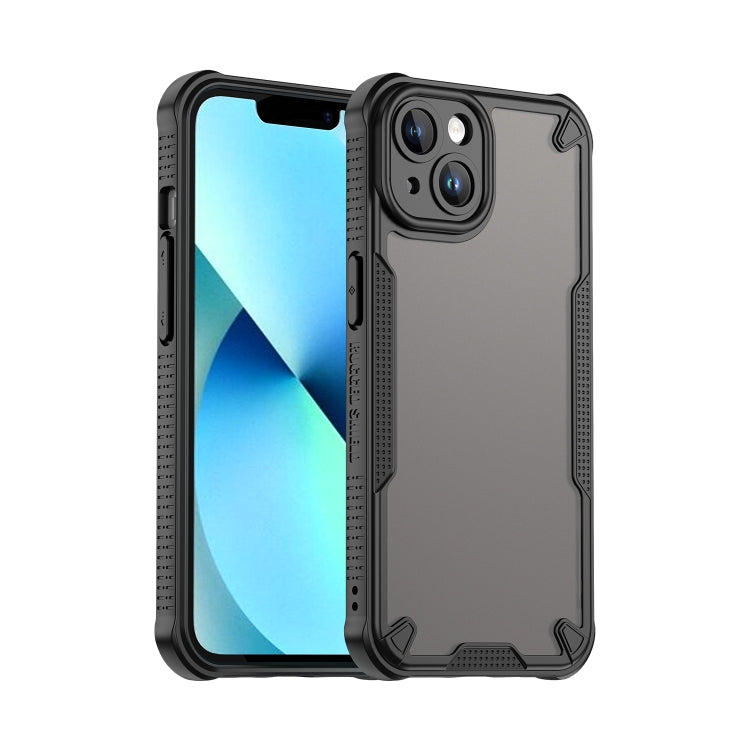 For iPhone 14 Plus Armor Glaze PC Hybrid TPU Phone Case(Black) - iPhone 14 Plus Cases by buy2fix | Online Shopping UK | buy2fix