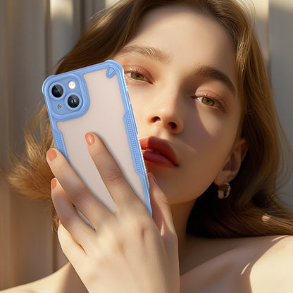 For iPhone 14 Plus Armor Glaze PC Hybrid TPU Phone Case(Blue) - iPhone 14 Plus Cases by buy2fix | Online Shopping UK | buy2fix