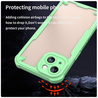 For iPhone 14 Plus Armor Glaze PC Hybrid TPU Phone Case(Green) - iPhone 14 Plus Cases by buy2fix | Online Shopping UK | buy2fix