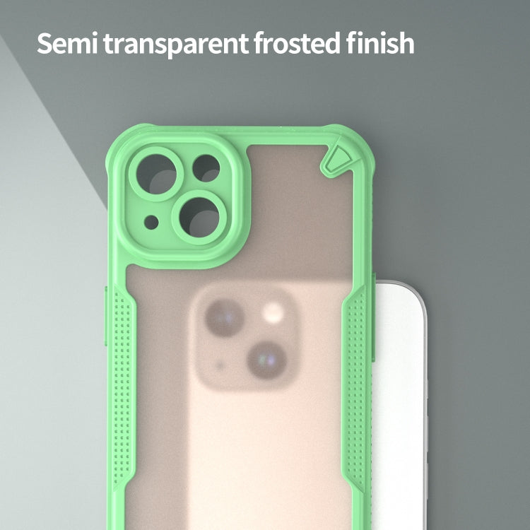 For iPhone 14 Plus Armor Glaze PC Hybrid TPU Phone Case(Green) - iPhone 14 Plus Cases by buy2fix | Online Shopping UK | buy2fix