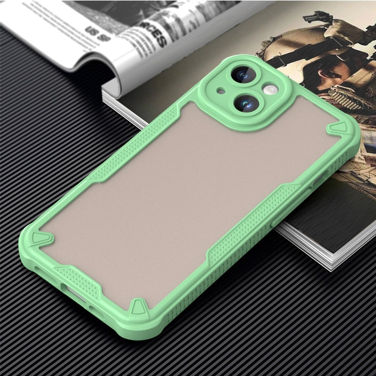 For iPhone 14 Plus Armor Glaze PC Hybrid TPU Phone Case(Green) - iPhone 14 Plus Cases by buy2fix | Online Shopping UK | buy2fix