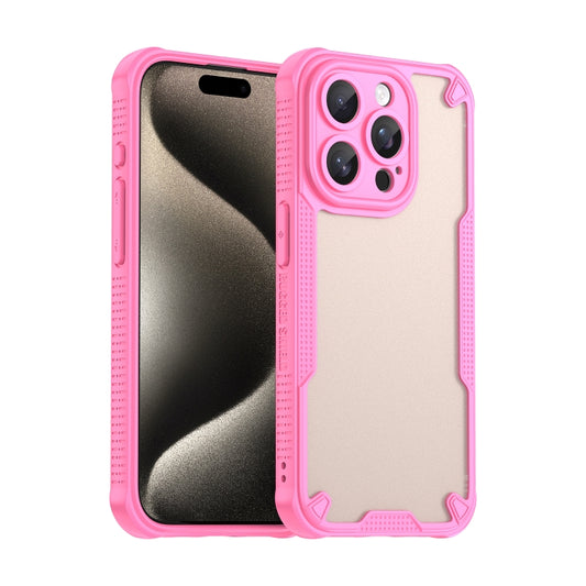 For iPhone 14 Pro Armor Glaze PC Hybrid TPU Phone Case(Pink) - iPhone 14 Pro Cases by buy2fix | Online Shopping UK | buy2fix