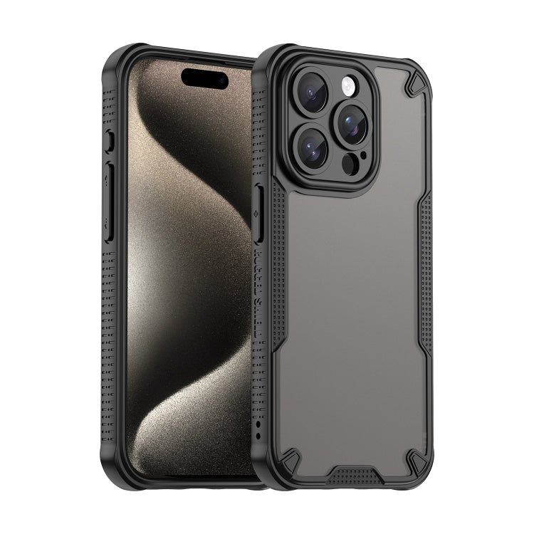 For iPhone 14 Pro Armor Glaze PC Hybrid TPU Phone Case(Black) - iPhone 14 Pro Cases by buy2fix | Online Shopping UK | buy2fix