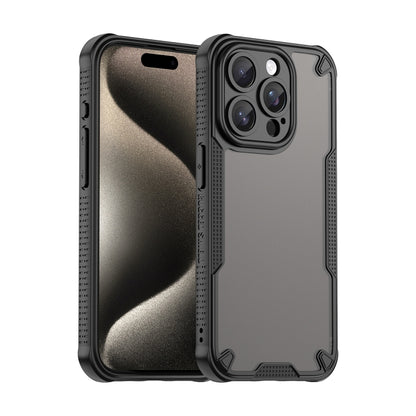 For iPhone 14 Pro Armor Glaze PC Hybrid TPU Phone Case(Black) - iPhone 14 Pro Cases by buy2fix | Online Shopping UK | buy2fix