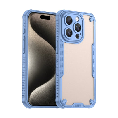For iPhone 14 Pro Armor Glaze PC Hybrid TPU Phone Case(Blue) - iPhone 14 Pro Cases by buy2fix | Online Shopping UK | buy2fix