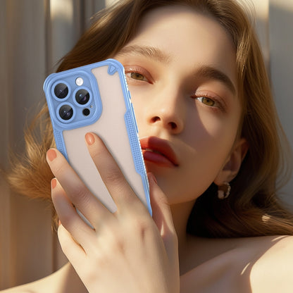 For iPhone 14 Pro Armor Glaze PC Hybrid TPU Phone Case(Blue) - iPhone 14 Pro Cases by buy2fix | Online Shopping UK | buy2fix