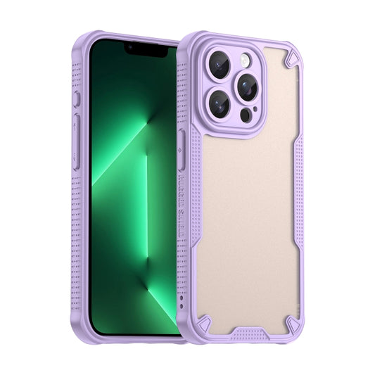 For iPhone 13 Pro Max Armor Glaze PC Hybrid TPU Phone Case(Purple) by buy2fix