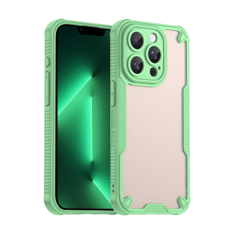 For iPhone 13 Pro Armor Glaze PC Hybrid TPU Phone Case(Green) by buy2fix