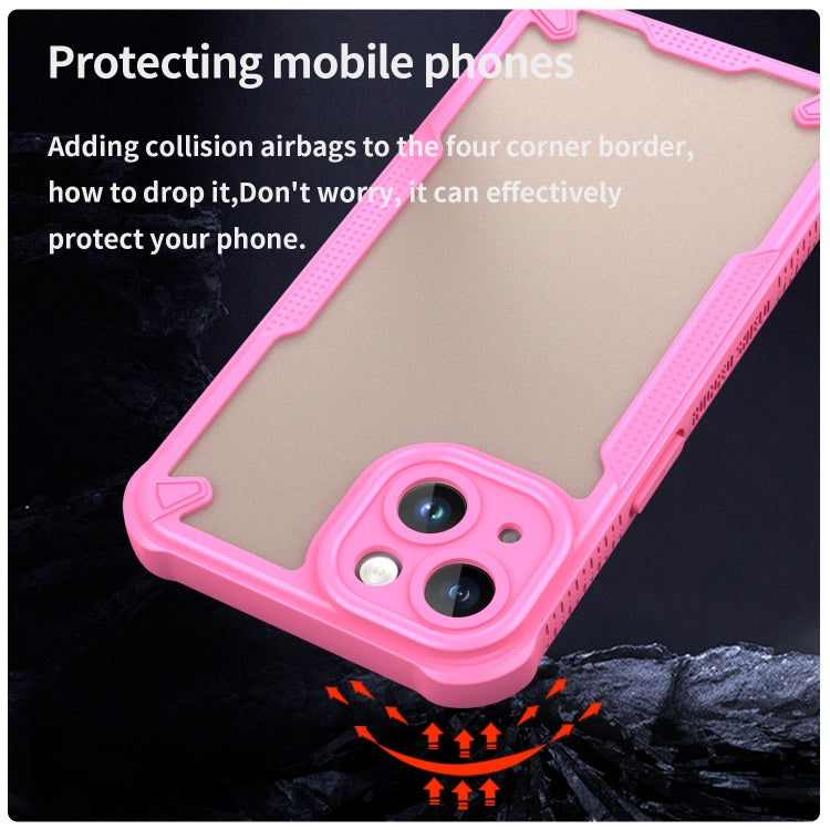 For iPhone 13 Armor Glaze PC Hybrid TPU Phone Case(Pink) by buy2fix