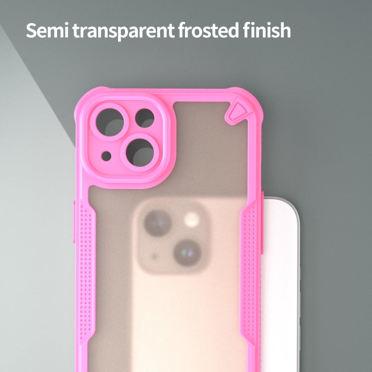 For iPhone 13 Armor Glaze PC Hybrid TPU Phone Case(Pink) by buy2fix
