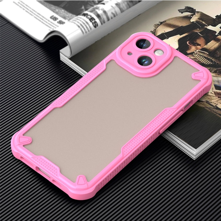 For iPhone 13 Armor Glaze PC Hybrid TPU Phone Case(Pink) by buy2fix