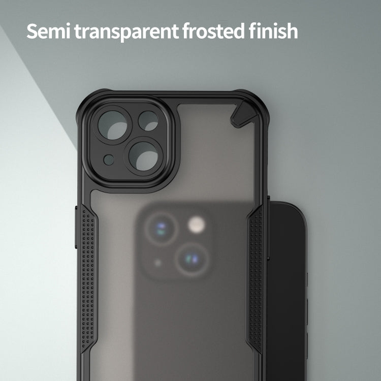 For iPhone 13 Armor Glaze PC Hybrid TPU Phone Case(Black) by buy2fix