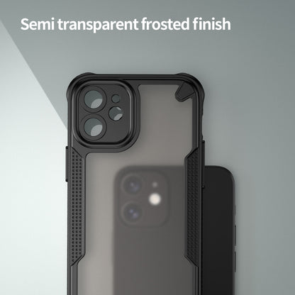 For iPhone 12 Armor Glaze PC Hybrid TPU Phone Case(Black) by buy2fix