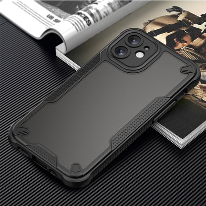 For iPhone 12 Armor Glaze PC Hybrid TPU Phone Case(Black) by buy2fix