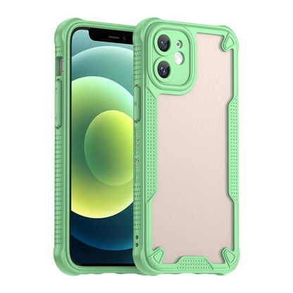 For iPhone 12 Armor Glaze PC Hybrid TPU Phone Case(Green) by buy2fix