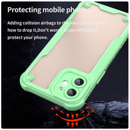 For iPhone 12 Armor Glaze PC Hybrid TPU Phone Case(Green) by buy2fix