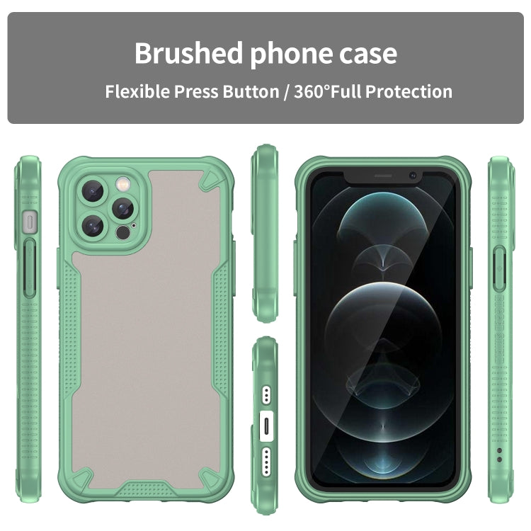 For iPhone 12 Pro Max Armor Glaze PC Hybrid TPU Phone Case(Green) by buy2fix