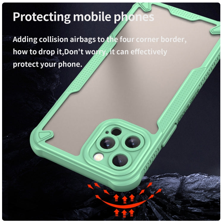 For iPhone 12 Pro Max Armor Glaze PC Hybrid TPU Phone Case(Green) by buy2fix