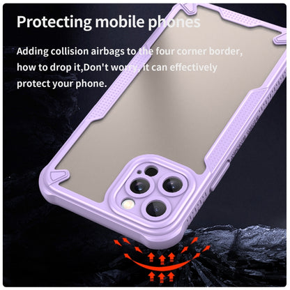 For iPhone 12 Pro Max Armor Glaze PC Hybrid TPU Phone Case(Purple) by buy2fix