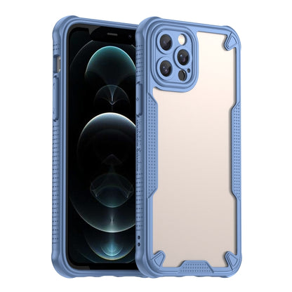 For iPhone 12 Pro Armor Glaze PC Hybrid TPU Phone Case(Blue) by buy2fix