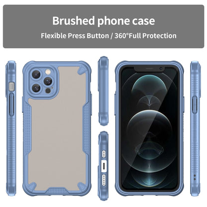 For iPhone 12 Pro Armor Glaze PC Hybrid TPU Phone Case(Blue) by buy2fix