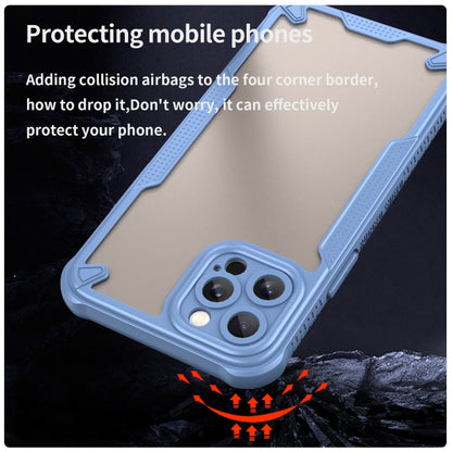 For iPhone 12 Pro Armor Glaze PC Hybrid TPU Phone Case(Blue) by buy2fix