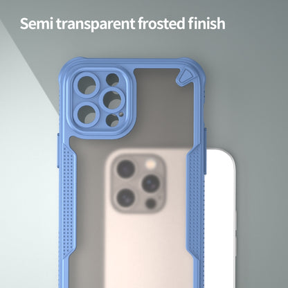 For iPhone 12 Pro Armor Glaze PC Hybrid TPU Phone Case(Blue) by buy2fix