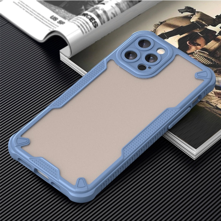 For iPhone 12 Pro Armor Glaze PC Hybrid TPU Phone Case(Blue) by buy2fix