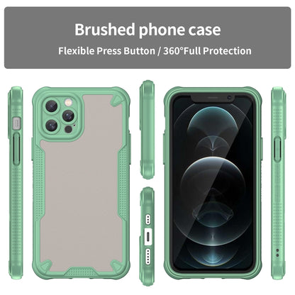 For iPhone 12 Pro Armor Glaze PC Hybrid TPU Phone Case(Green) by buy2fix