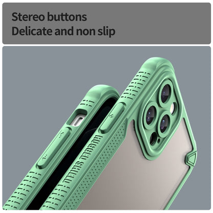 For iPhone 12 Pro Armor Glaze PC Hybrid TPU Phone Case(Green) by buy2fix