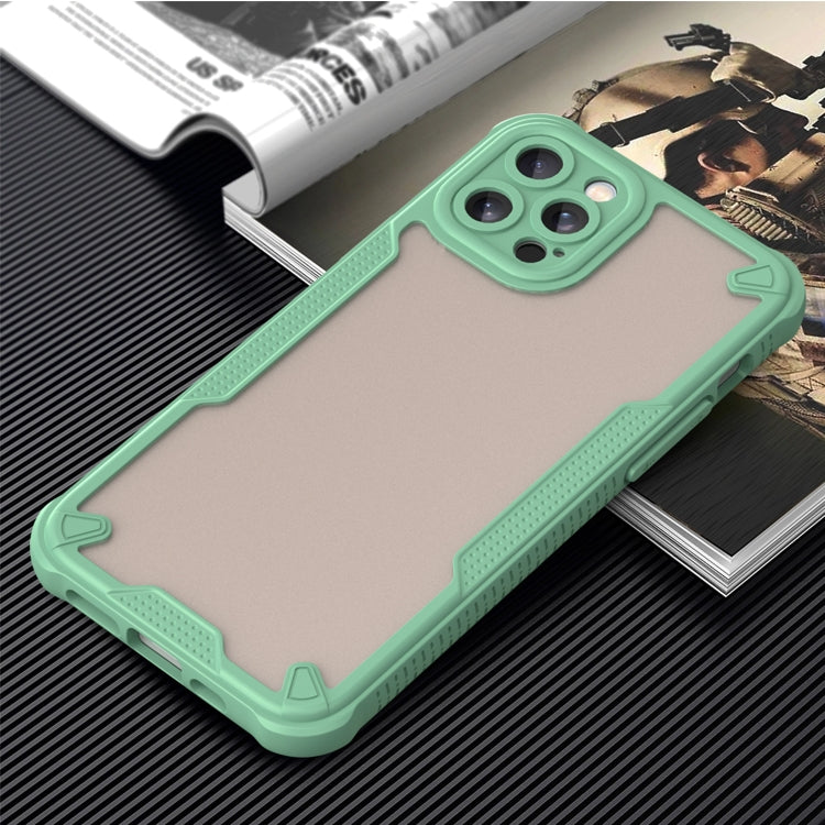 For iPhone 12 Pro Armor Glaze PC Hybrid TPU Phone Case(Green) by buy2fix